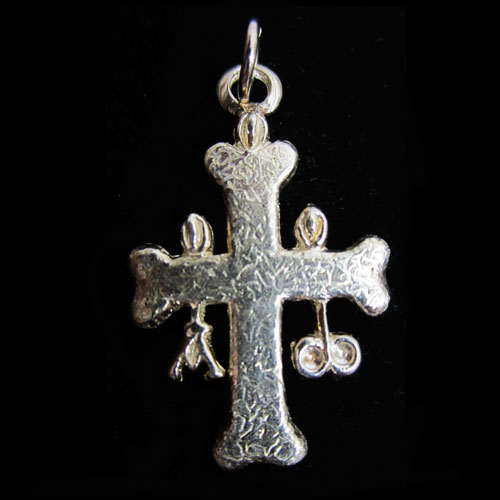 Imagen Cruz Victoria doble pequeña plata