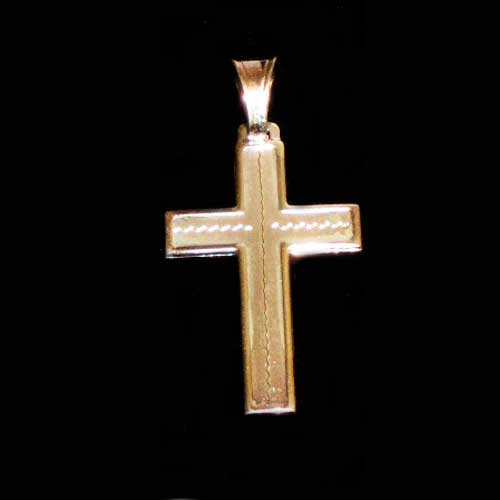 Imagen cruz diseño recta plata