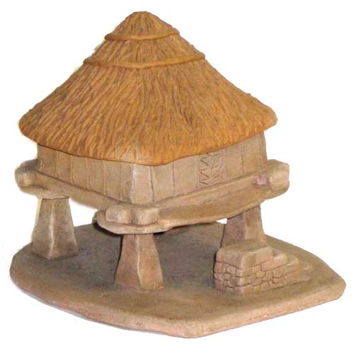 Imagen figura Hórrreo con tejado teito cerámica 