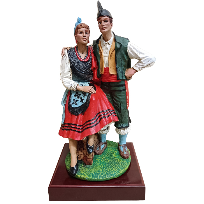 Imagen figura pareja asturinos peana grande