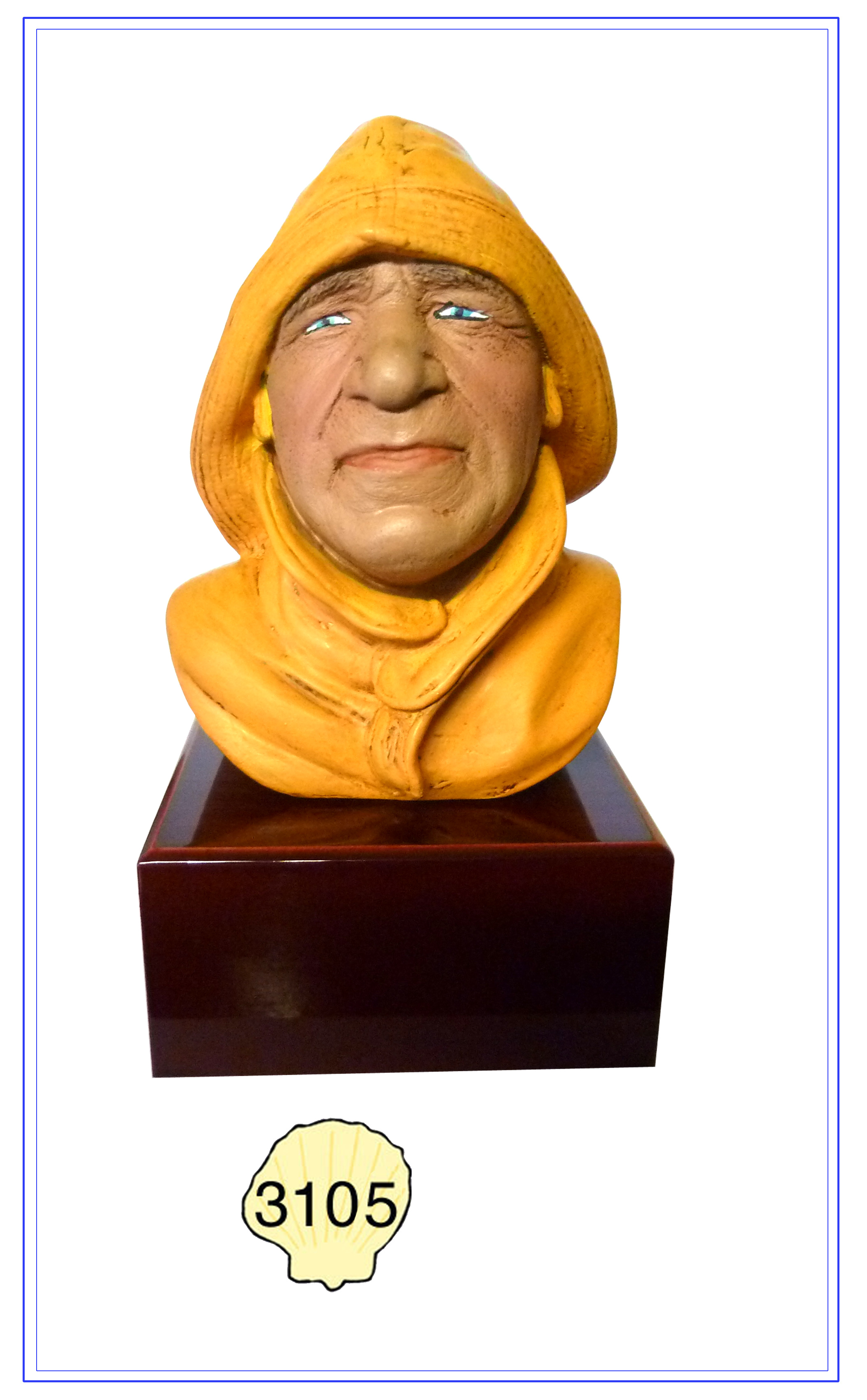 BUSTO MARINERO CHUBASQUERO AMARILLO