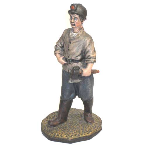 Imagen figura cerámica Minero entivador grande