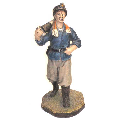Imagen figura cerámica Minero picador grande
