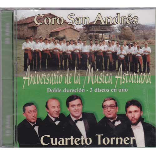 Imagen portada coro San Andres y el cuarteto Torner - CD Aniversario de la música asturiana