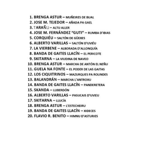 imagen repertorio canciones la gaita asturiana