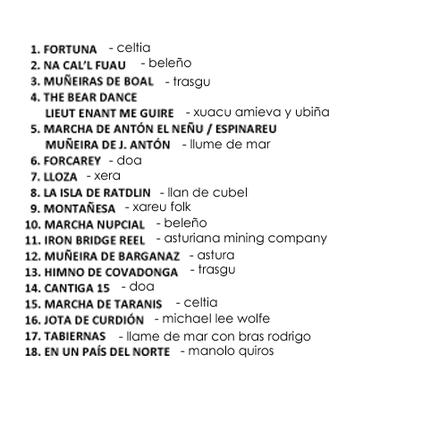 Imagen repertorio CD lo mejor del folk