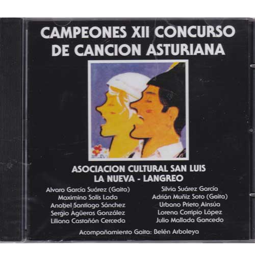Imagen portada cd Campeones XII concurso de la canción asturiana