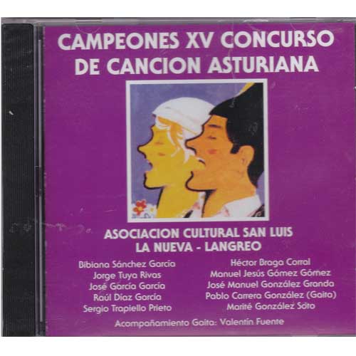 Imagen portada cd Campeones XV concurso de la canción asturiana