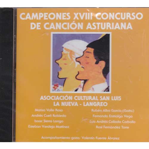 Imagen portada cd Campeones XVIII concurso de la canción asturiana