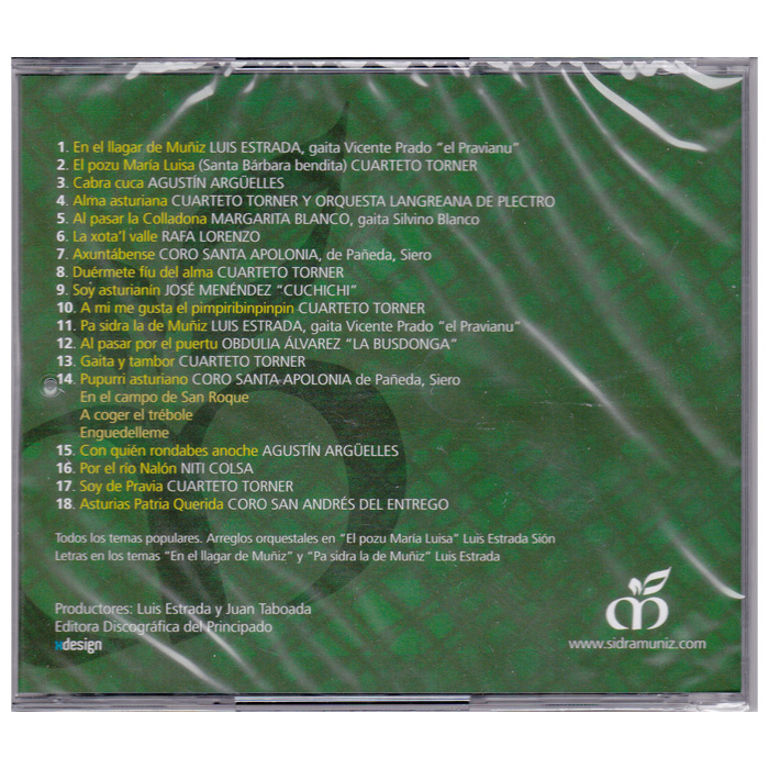 imagen portada cd 75 aniversario Llagar de Muñiz