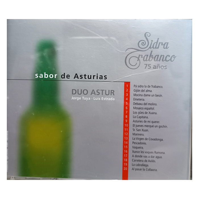 imagen portada cd 75 aniversario Sidra Trabanco Dúo Astur Jorge Tuya y Luis Estrada 