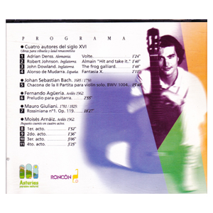 Imagen cd Moisés Arnáiz - Concierto del siglo XVI al siglo XX