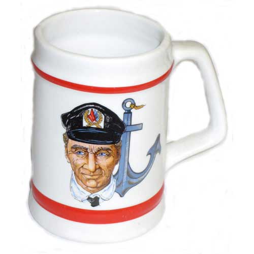 Imagen jarra porcelana con capitán y ancla