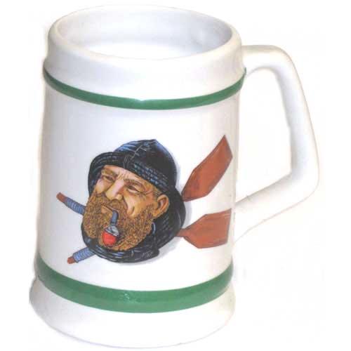 Imagen jarra porcelana con marinero y remos
