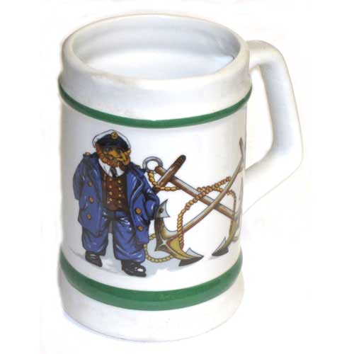 Imagen jarra porcelana con ancla y marinero