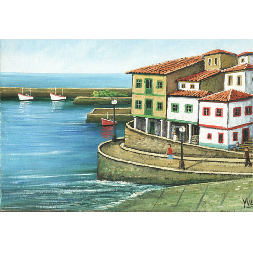 Oleo Original Cudillero Ives