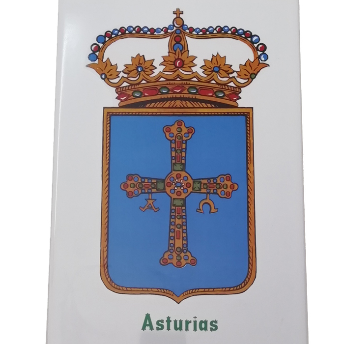 Imagen azulejo escudo Principado de Asturias