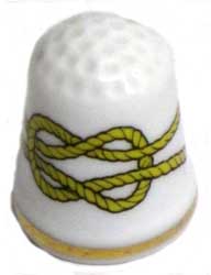 Imagen dedal porcelana blanca de nudo marinero