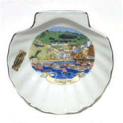Imagen cenicero concha porcelana de Cudillero