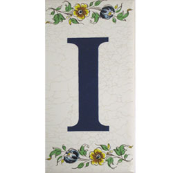 Imagen azulejo letras porcelana para casas I