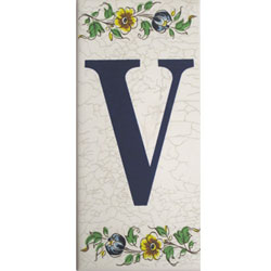 Imagen azulejo letras porcelana para casas V