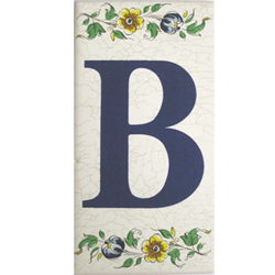 Imagen azulejo letras porcelana para casas B