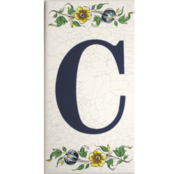 Imagen azulejo letras porcelana para casas C