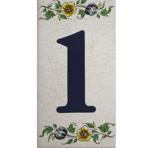 Imagen azulejo porcelana número para casas 1