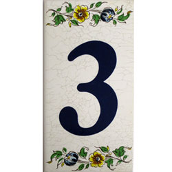 Imagen azulejo porcelana número para casas 3