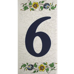 Imagen azulejo porcelana número para casas 6