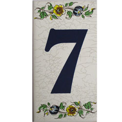 Imagen azulejo porcelana número para casas 7