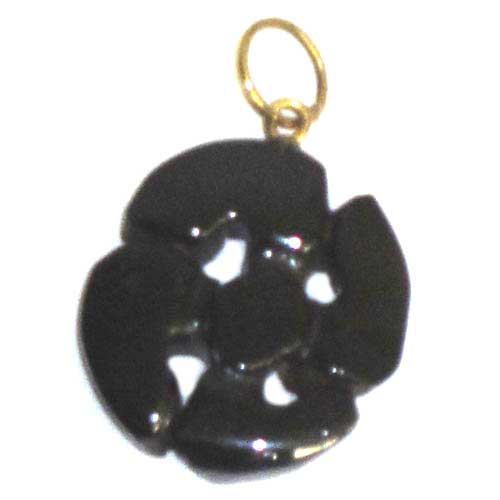 Imagen colgante tetrasquel azabache y oro