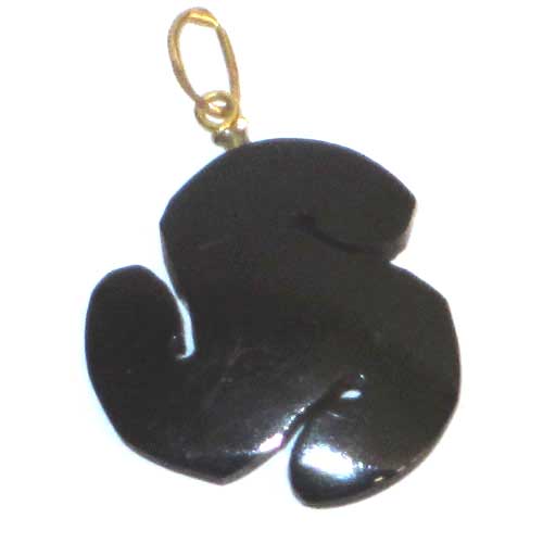 Imagen colgante trisquel azabache y oro