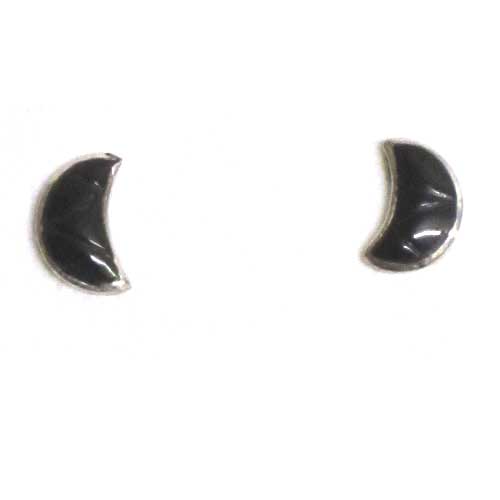  Pendientes plata/azabache presion tallados formas