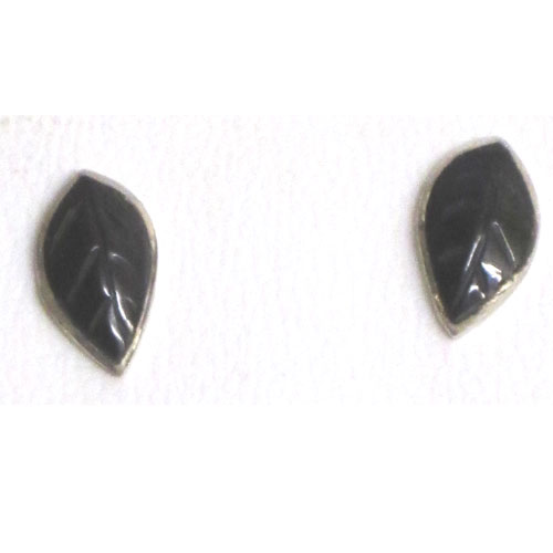  Pendientes plata/azabache presion tallados formas