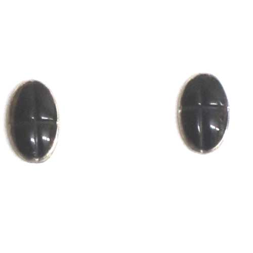  Pendientes plata/azabache presion tallados formas