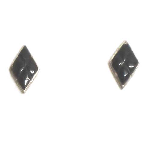  Pendientes plata/azabache presion tallados formas