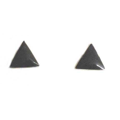  Pendientes plata/azabache presion lisos formas