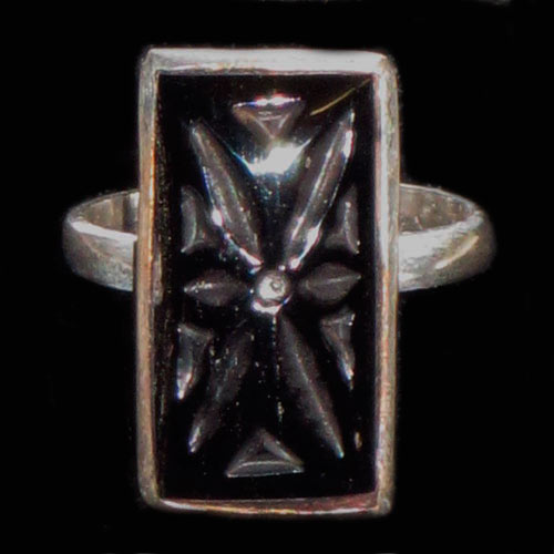 anillos azabache y plata