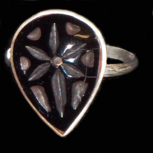 anillos azabache y plata