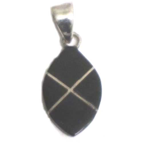  Imagen colgantes plata y azabache diseño medianos