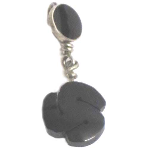 Imagen colgante plata y azabache trisquel diseño