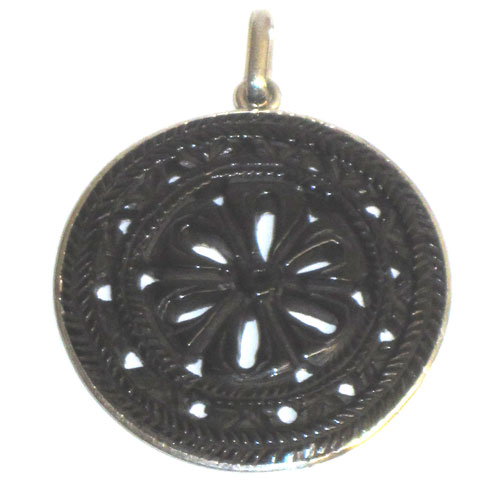 imagen Colgante plata y azabache roseton Lillo