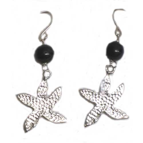  Pendientes plata y azabache flor María en Gijón Asturias