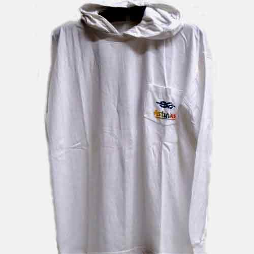 Imagen camiseta blanco con gorro y bolsillo Asturias