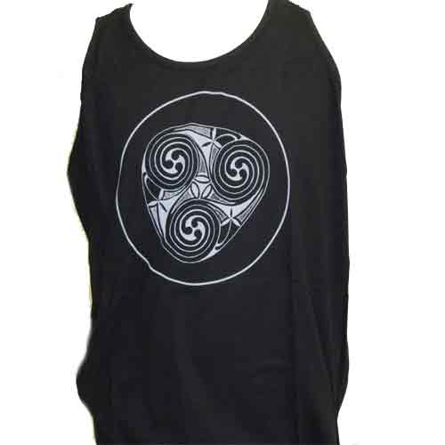 Imagen camiseta tirantes trisquel negra hombre 