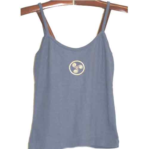 Imagen camiseta tirantes mujer azul con trisquel