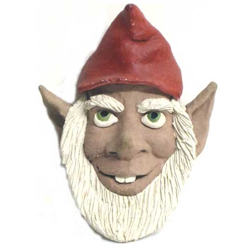 Imagen cara personaje mitología cerámica mini trasgu