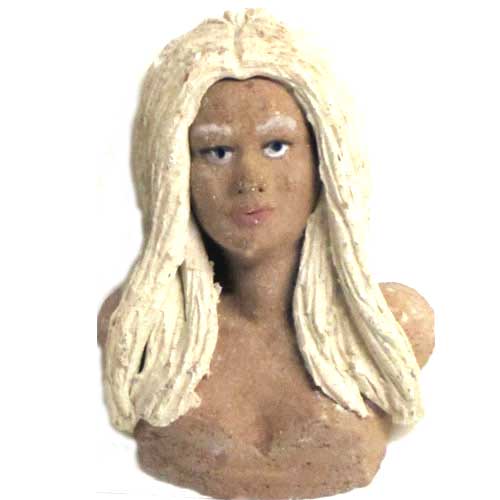 Imagen cara personaje mitología cerámica mini Xana