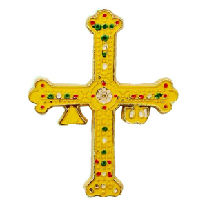 Imán Cruz de la Victoria Dorada y Decorada Imán Cruz de la Victoria Dorada y Decorada